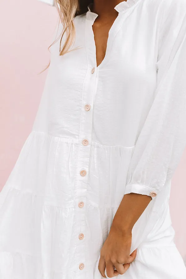 New Beginnings Shift Dress In White