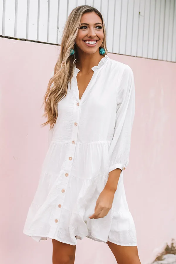 New Beginnings Shift Dress In White