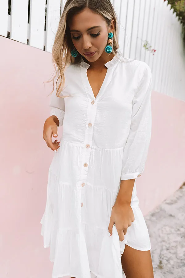 New Beginnings Shift Dress In White