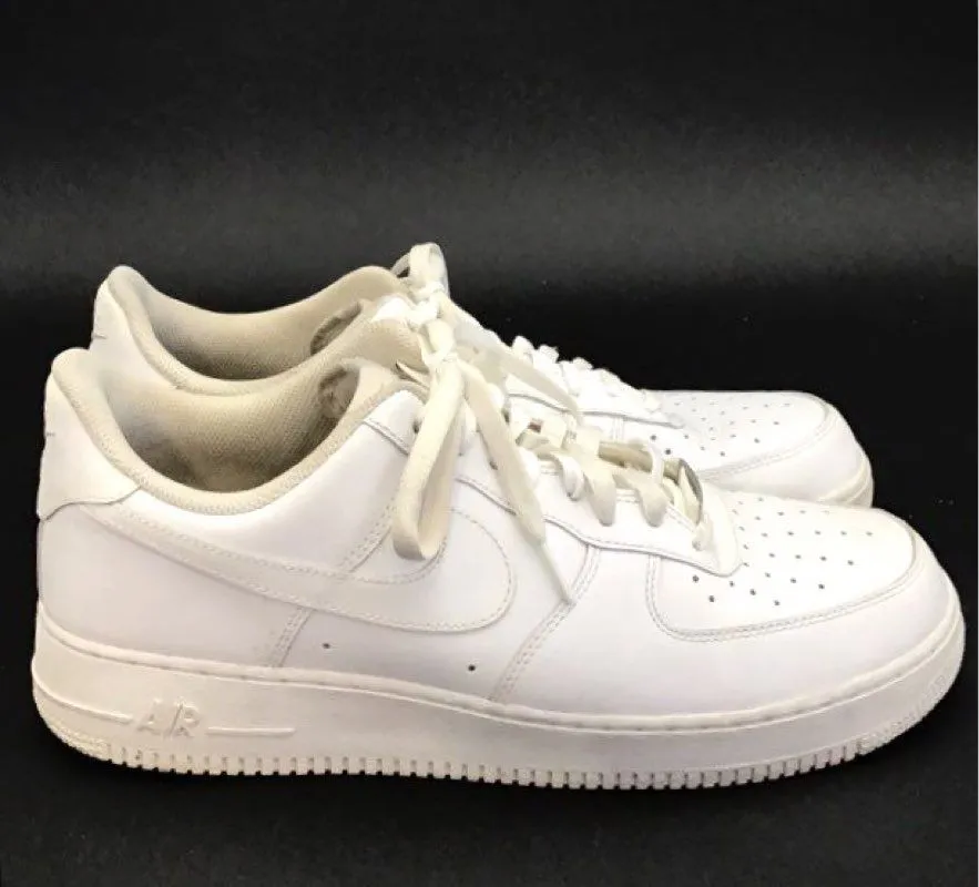 Nike Men's Air Force 1 Low '07 315122-111 White Basketball Shoes - Size 11.5