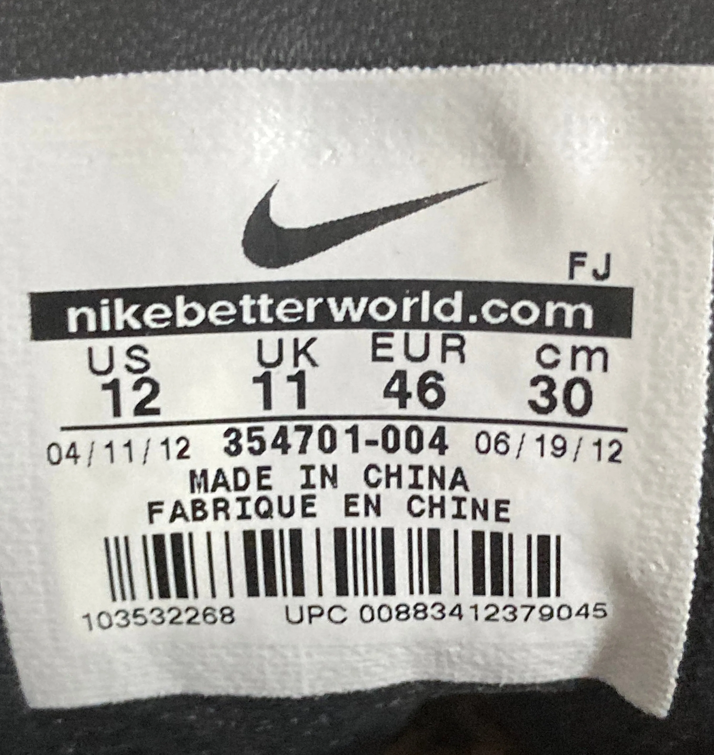 NIKE SWEET CLASSIC HIGH Mens Size 12 Shoes Sneakers Black 354701-004
