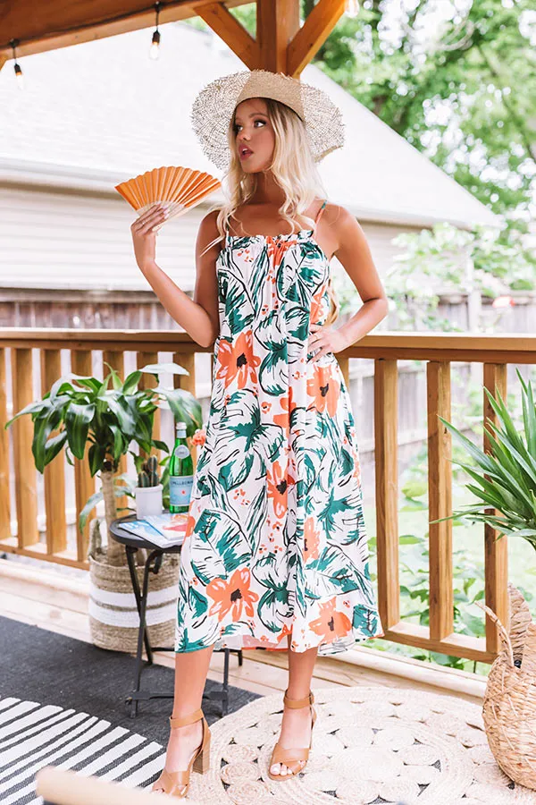 On Tulum Time Floral Midi