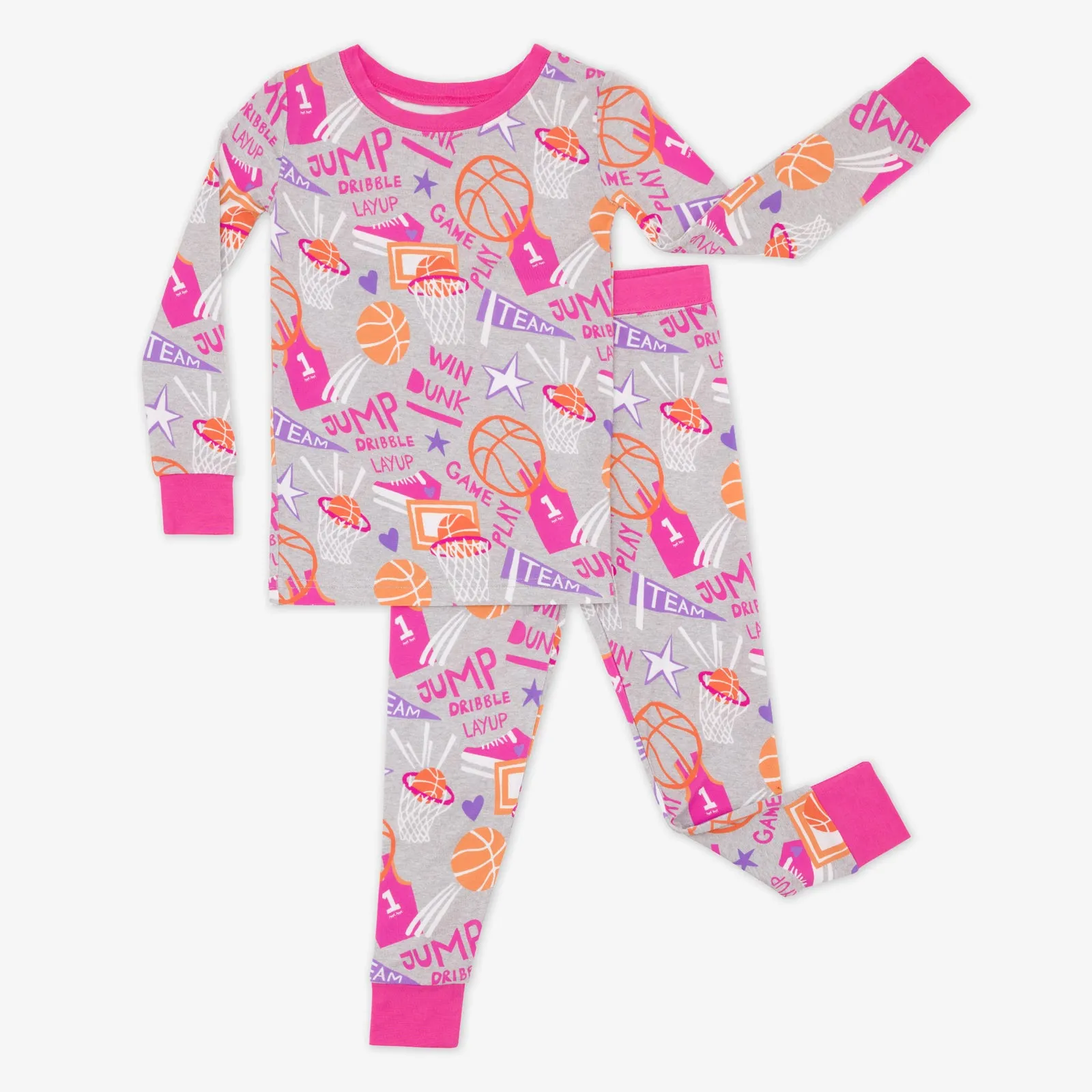 Pink Slam Dunk Two-Piece Pajama Set