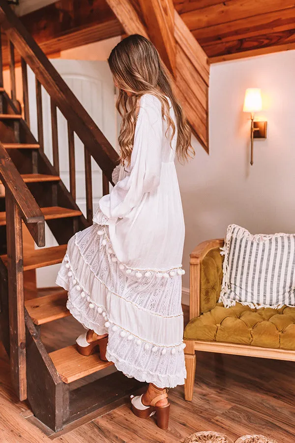Pretty Tale Embellished Maxi In White