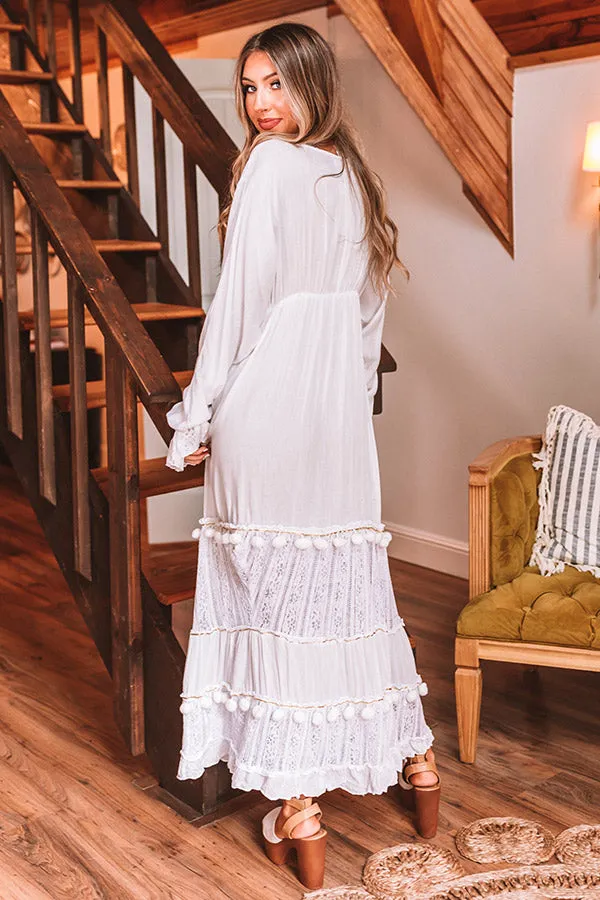 Pretty Tale Embellished Maxi In White