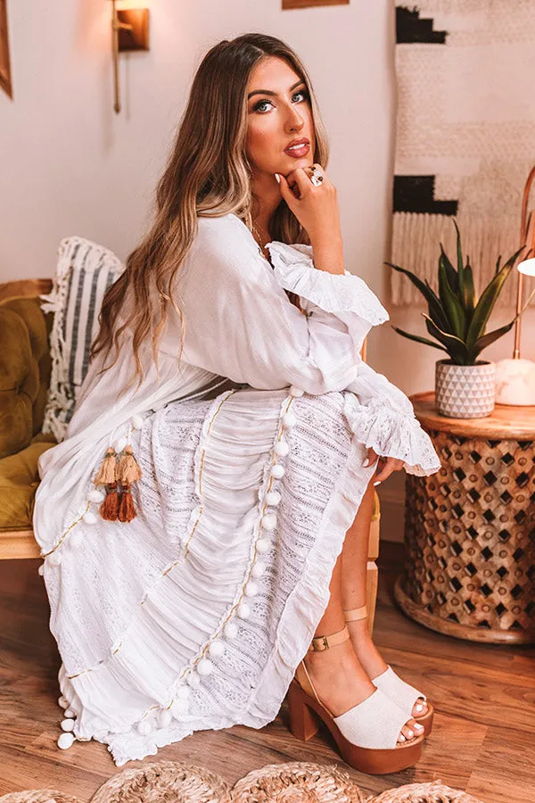 Pretty Tale Embellished Maxi In White