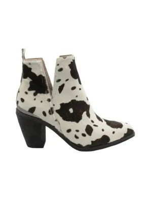 "Mumba" Genuine Hair Cow Print Bootie
