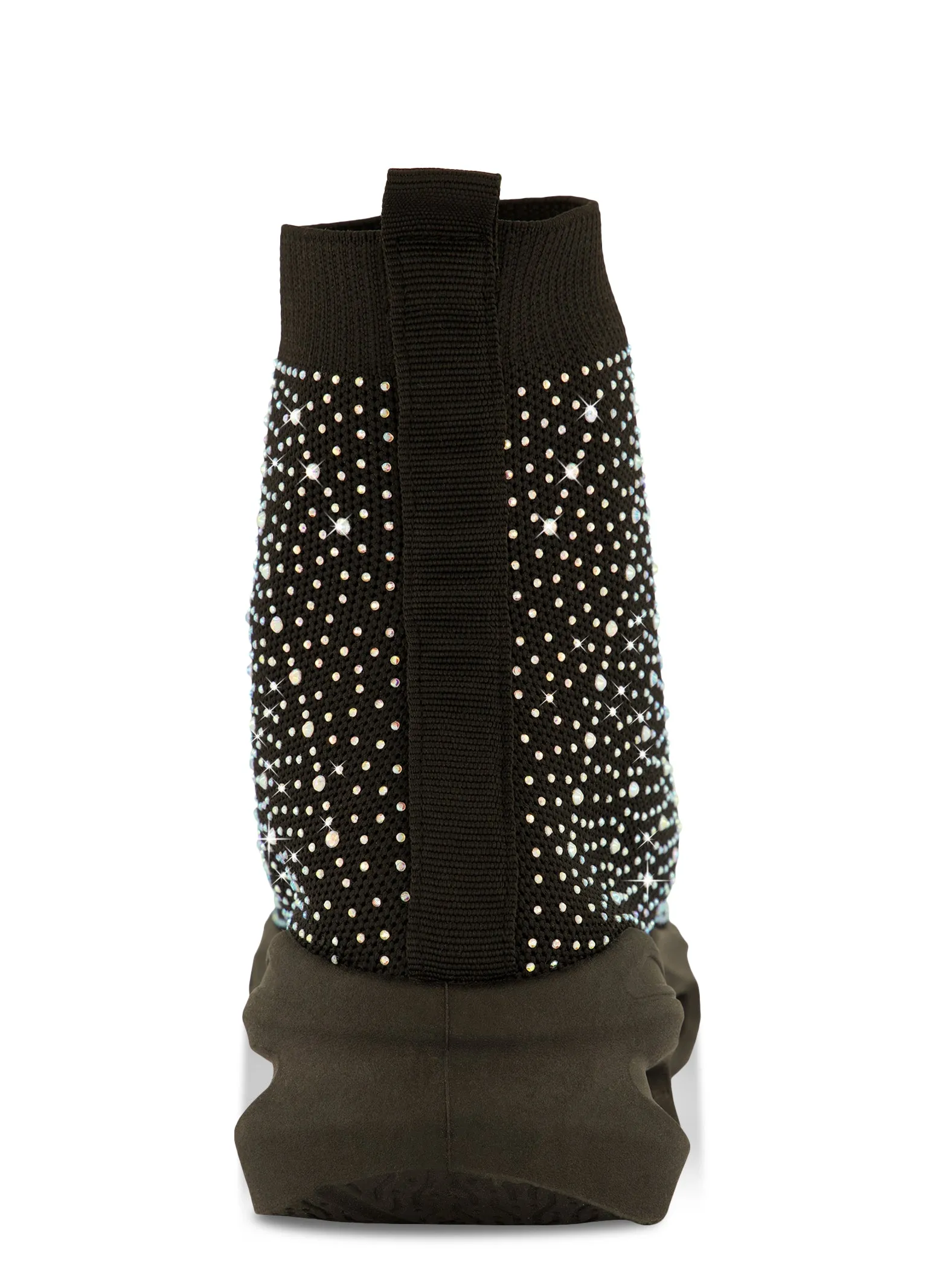 Rhinestone Slip On High Top Sneakers