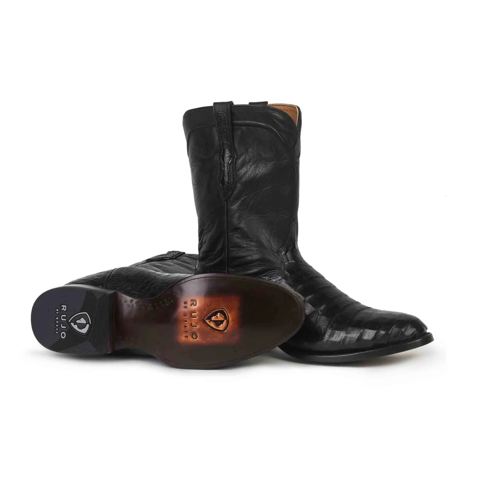 Rujo Boots Men's The Ranger Midnight Caiman Belly Boots