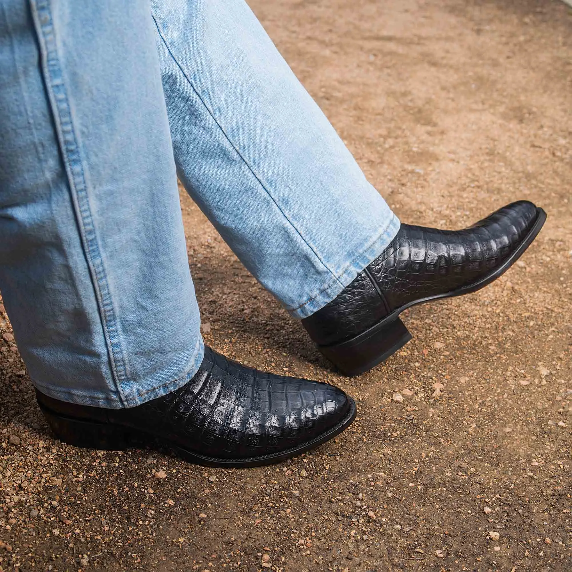 Rujo Boots Men's The Ranger Midnight Caiman Belly Boots