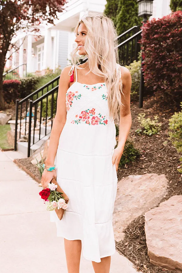Seaside Specialty Embroidered Midi