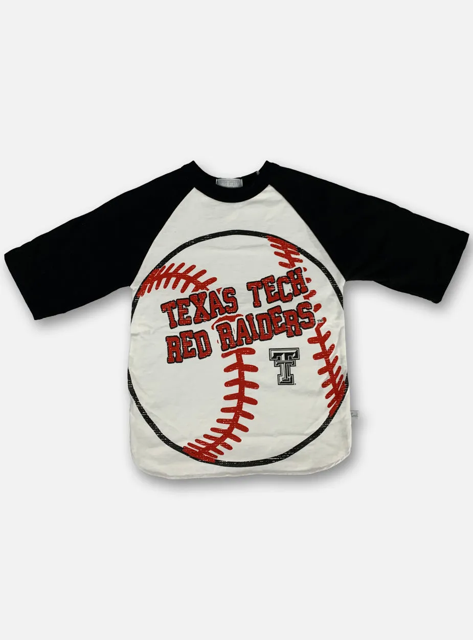 Texas Tech Red Raiders Black and White Double T "Baseball with Bounce" YOUTH T-Shirt