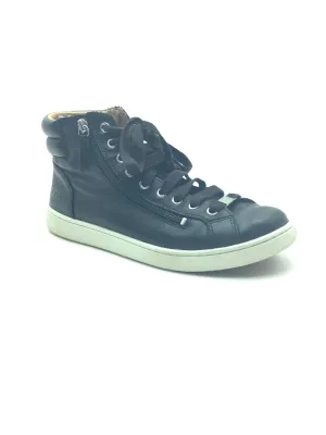 Uggs Black High Top Leather Sneaker Size: 10
