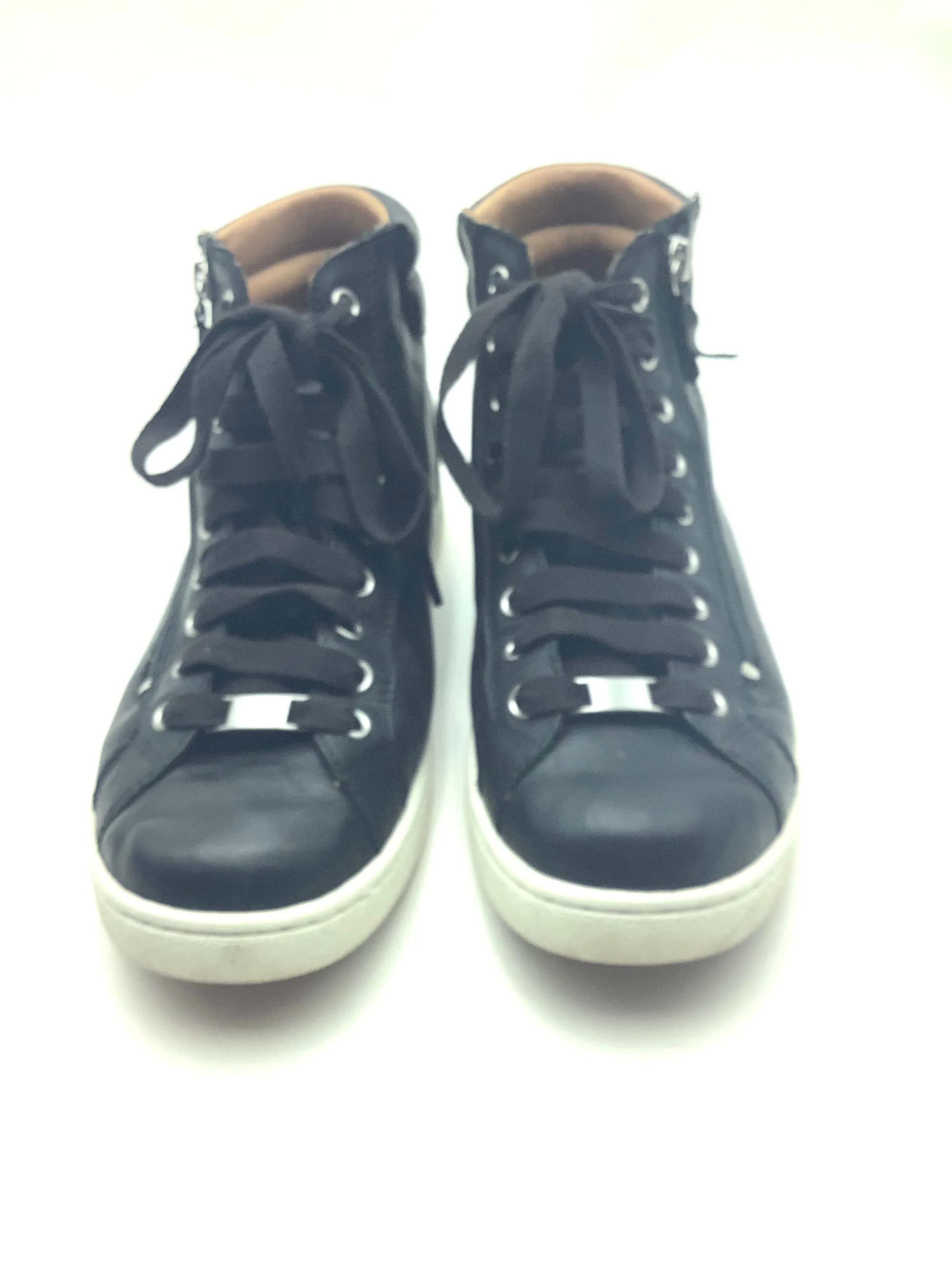 Uggs Black High Top Leather Sneaker Size: 10