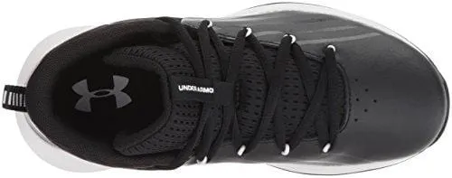 Under Armour Boys' Grade School Launch Basketball Shoe, Black (002)/White, 5.5