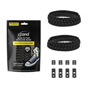 XPAND LACES BLACK REFLECTIVE